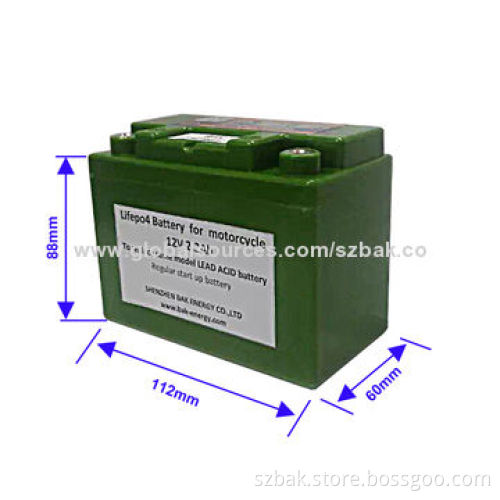 Motorcycle Starting Battery, LiFePO4 Battery Pack, 12.8V/2.2Ah, Long Cycle LifeNew